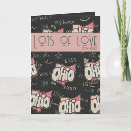 Ohio State of Buckeyes love pride Gevouwen Kaart