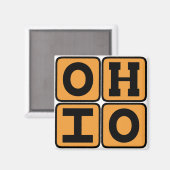 OHIO State Ohioan Buckeye VS Cincinnati Cleveland Magneet (Voorkant / Achterkant)