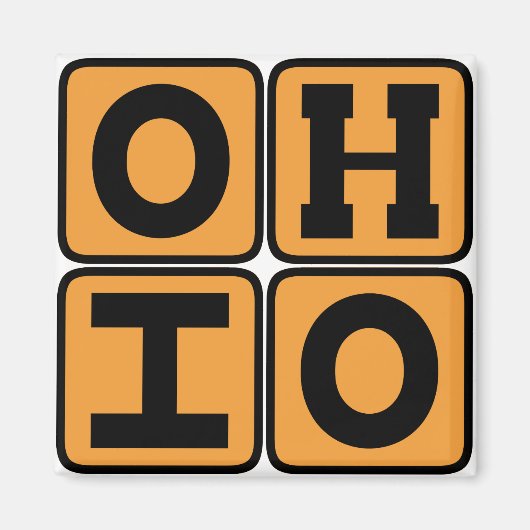 OHIO State Ohioan Buckeye VS Cincinnati Cleveland Magneet (Voorkant)