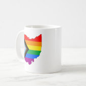 Ohio State Pride LGBTQ Progress Pride Koffiemok (Voorkant links)