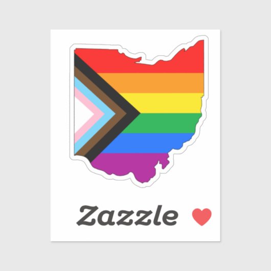 Ohio State Pride LGBTQ Progress Pride Sticker (Vel)