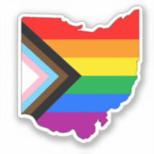 Ohio State Pride LGBTQ Progress Pride Sticker (Voorkant)