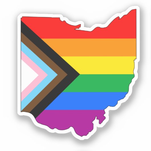 Ohio State Pride LGBTQ Progress Pride Sticker (Voorkant)