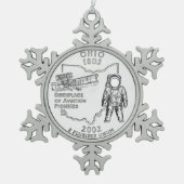 Ohio State Quarter Tin Sneeuwvlok Ornament (Voorkant)