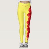 Ohio State Scarlet Carnenbloem Leggings (Voorkant)