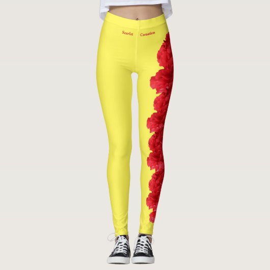 Ohio State Scarlet Carnenbloem Leggings (Voorkant)