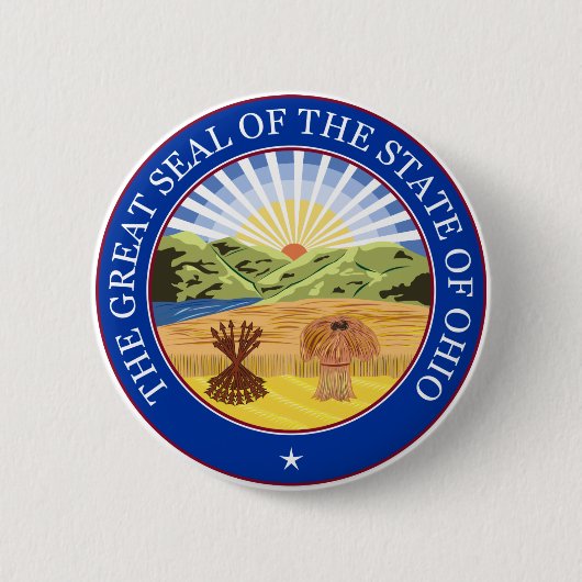 Ohio State Seal Ronde Button 5,7 Cm (Voorkant)