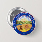 Ohio State Seal Ronde Button 5,7 Cm (Voorkant /achterkant)
