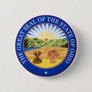 Ohio State Seal Ronde Button 5,7 Cm