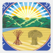 Ohio State Seal Vierkante Sticker (Voorkant)