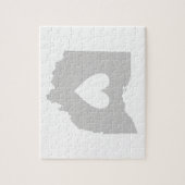 Ohio State Shape met Heart Legpuzzel (Verticaal)