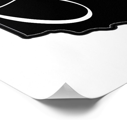 Ohio State Shape Outline - Ohio Kaart Outline Poster (Hoek)