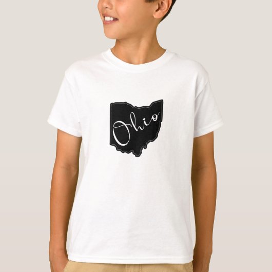 Ohio State Shape Outline - Ohio Kaart Outline T-shirt (Voorkant)