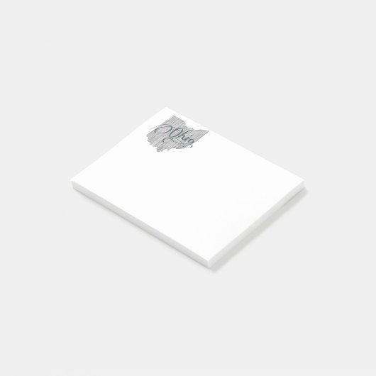 Ohio State Typografie Post-it® Notes (Schuin)