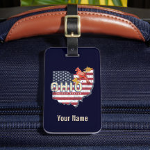 Ohio State United States Retro Map  USA