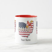 Ohio State United States Retro Map  USA Mok (Midden)