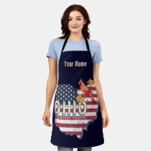 Ohio State United States Retro Map  USA