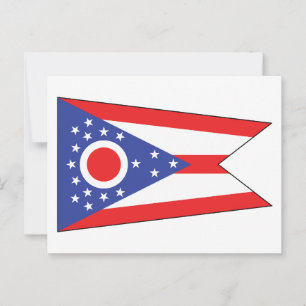 Ohio State Vlag Buckeye State Unieke Wimpel Blauw  Briefkaart
