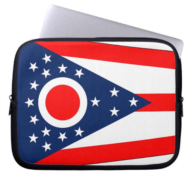 Ohio State vlag Laptop hoes (Voorkant)