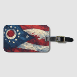 Ohio State Vlag Ontwerp | Buckeye State Trots Cade Bagagelabel