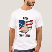 Ohio state vogel t-shirt middelvinger (Voorkant)