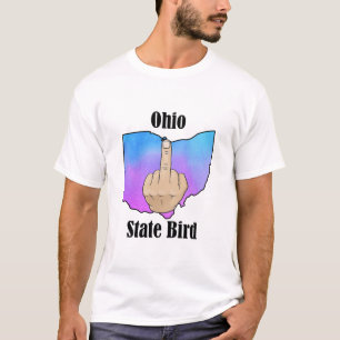 Ohio state vogel t-shirt middelvinger kleur