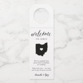 Ohio State Wedding Welcome Favor Flessenhanger (Voorkant)