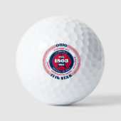 Ohio StateHood Patriottische Gift Golfballen (Voorkant)