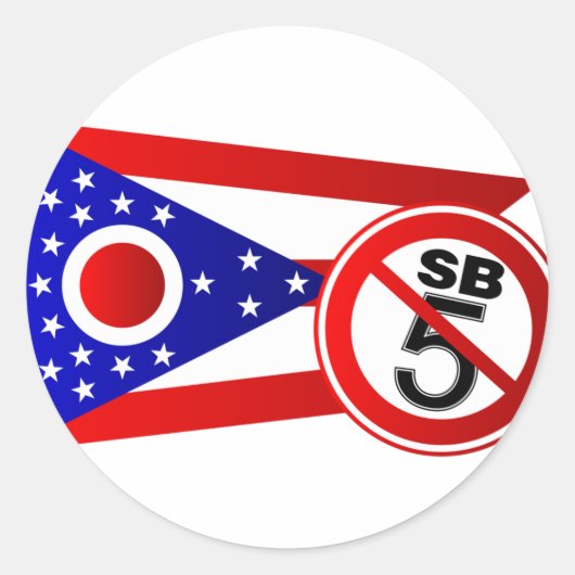 Ohio Stop SB5 Ronde Sticker (Voorkant)