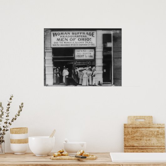 Ohio Suffrage Headquarters in Cleveland Poster (Keuken)