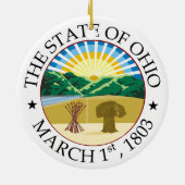 Ohio-teken Keramisch Ornament (Achterkant)