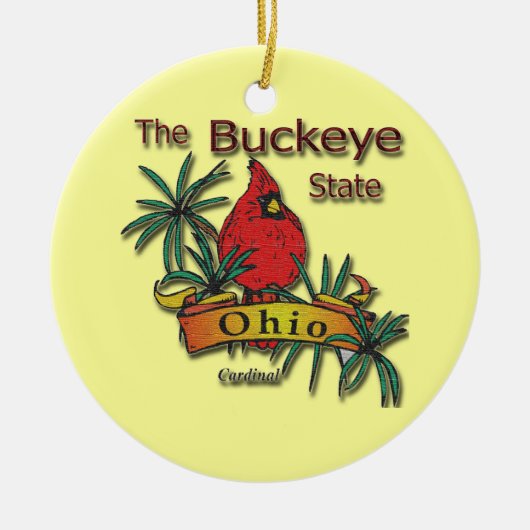 Ohio The Buckeye State Bird Ornament (Voorkant)