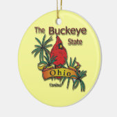 Ohio The Buckeye State Bird Ornament (Links)