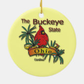 Ohio The Buckeye State Bird Ornament (Achterkant)