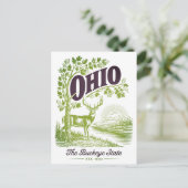 Ohio The Buckeye State Est. 1803 Travel Briefkaart (Staand voorkant)