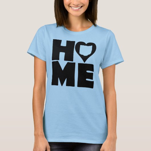 Ohio Thuis Hart Staat T-Shirt Tees (Voorkant)