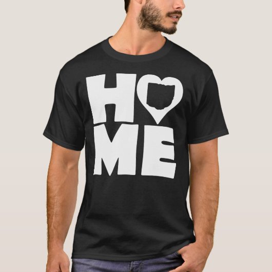 Ohio Thuis Hart Staat T-Shirt Tees (Voorkant)