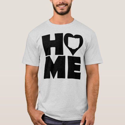 Ohio Thuis Hart Staat T-Shirt Tees (Voorkant)