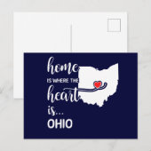 Ohio thuis is waar het hart ligt briefkaart (Voorkant / Achterkant)