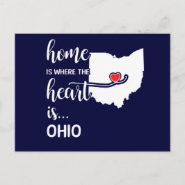Ohio thuis is waar het hart ligt briefkaart