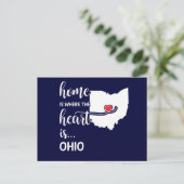 Ohio thuis is waar het hart ligt briefkaart (Staand voorkant)