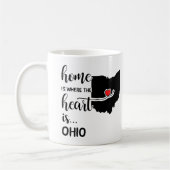 Ohio thuis is waar het hart ligt koffiemok (Links)