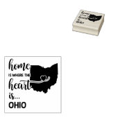 Ohio thuis is waar het hart ligt rubberstempel (Gestempeld)