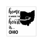 Ohio thuis is waar het hart ligt rubberstempel (Afrduk)