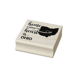 Ohio thuis is waar het hart ligt rubberstempel