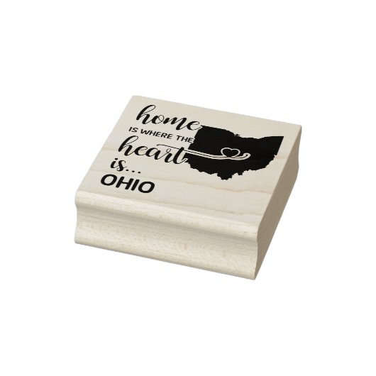 Ohio thuis is waar het hart ligt rubberstempel (Stempel)