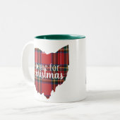 Ohio - Thuis voor de kerstMok Tweekleurige Koffiemok (Voorkant links)