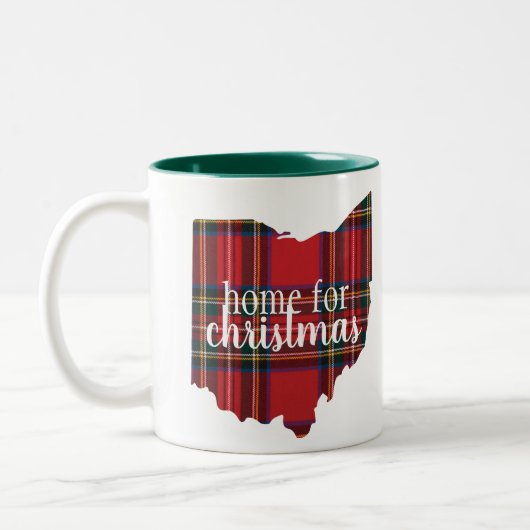 Ohio - Thuis voor de kerstMok Tweekleurige Koffiemok (Links)