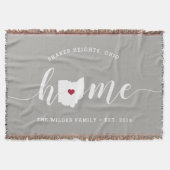 Ohio Thuisstaat Gepersonaliseerd Deken (Voorkant)