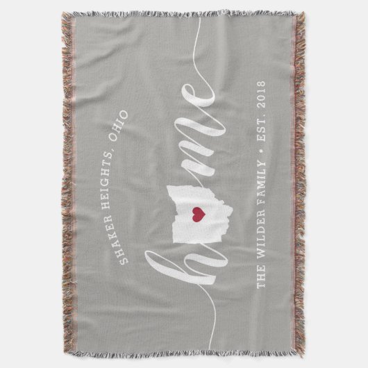 Ohio Thuisstaat Persoonlijk gemaakt Deken (Voorkant Verticaal)